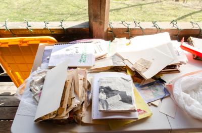 Documents from the Tablertown People of Color Museum, newspaper clippings and recipes